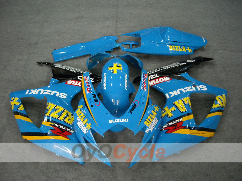 Injection Fairing kit for 06-07 GSX R600 - Yellow, Blue - MOTUL, Rizla+ #OYO87901598