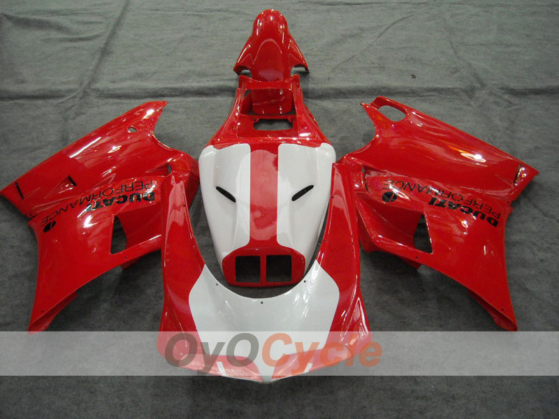 Injection Fairing kit for 99-02 Ducati 996 - Red, White - Factory Style #OYO87902199