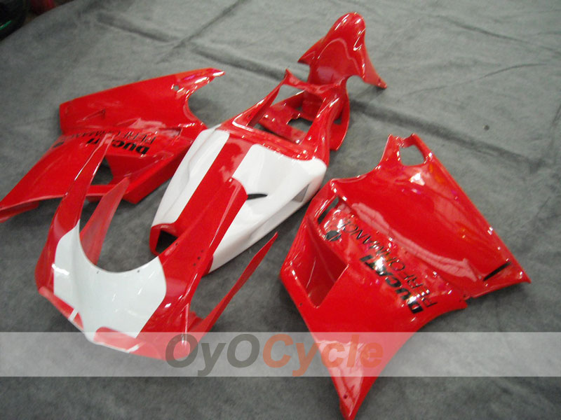 Injection Fairing kit for 99-02 Ducati 996 - Red, White - Factory Style #OYO87902199 Main image