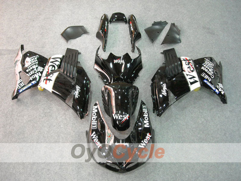 Injection Fairing kit for 06-11 NINJA ZX-14R - Black - West #OYO87902024