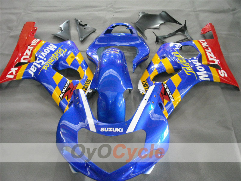 Injection Fairing kit for 00-02 GSX R1000 - Red, Blue - Movistar #OYO87901739 Main image