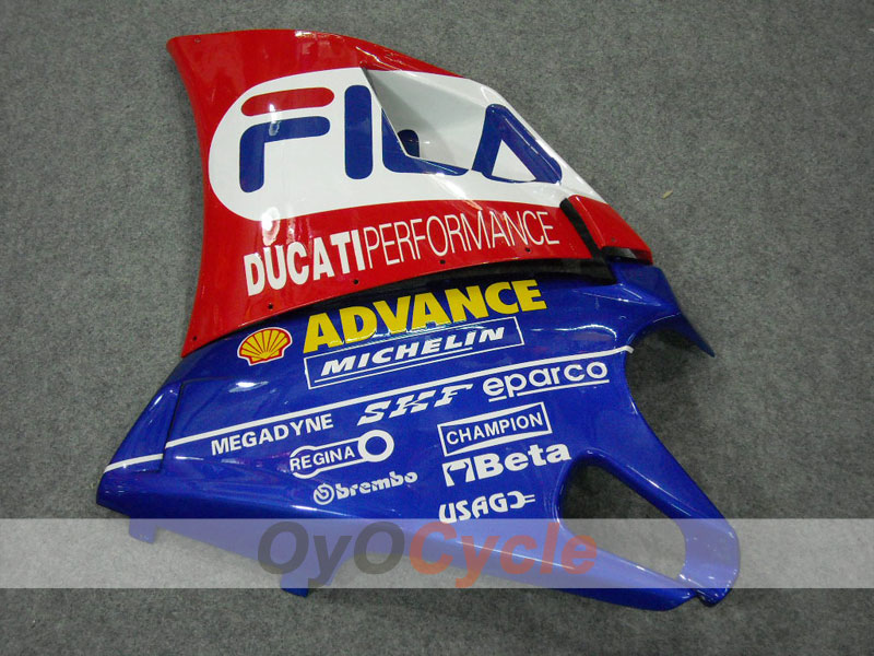 Injection Fairing kit for 99-02 Ducati 996 - Red, Blue - FILA #OYO87902217