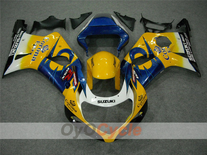 Injection Fairing kit for 00-02 GSX R1000 - Yellow, Blue - Corona #OYO87901709 Main image