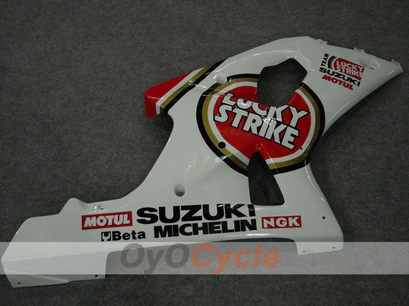 Injection Fairing kit for 00-03 GSX R750 - Red, White - Lucky Strike #OYO87901058