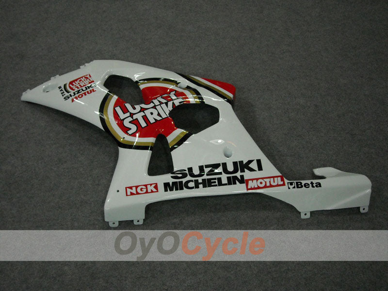 Injection Fairing kit for 00-03 GSX R750 - Red, White - Lucky Strike #OYO87901058