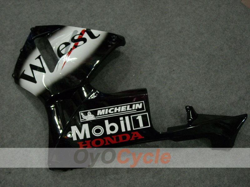 Injection Fairing kit for 03-04 CBR600RR - White, Black - West #OYO87902557