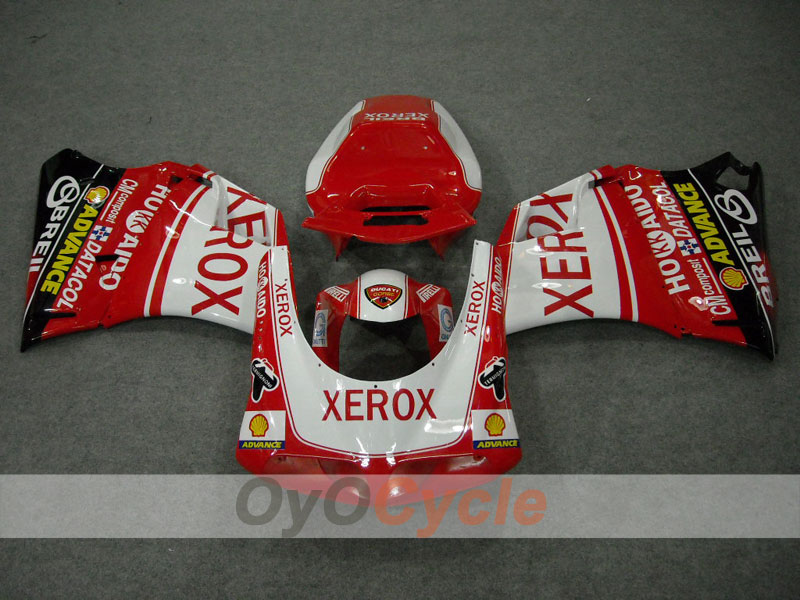 Injection Fairing kit for 99-02 Ducati 996 - Red, White - Xerox #OYO87902236