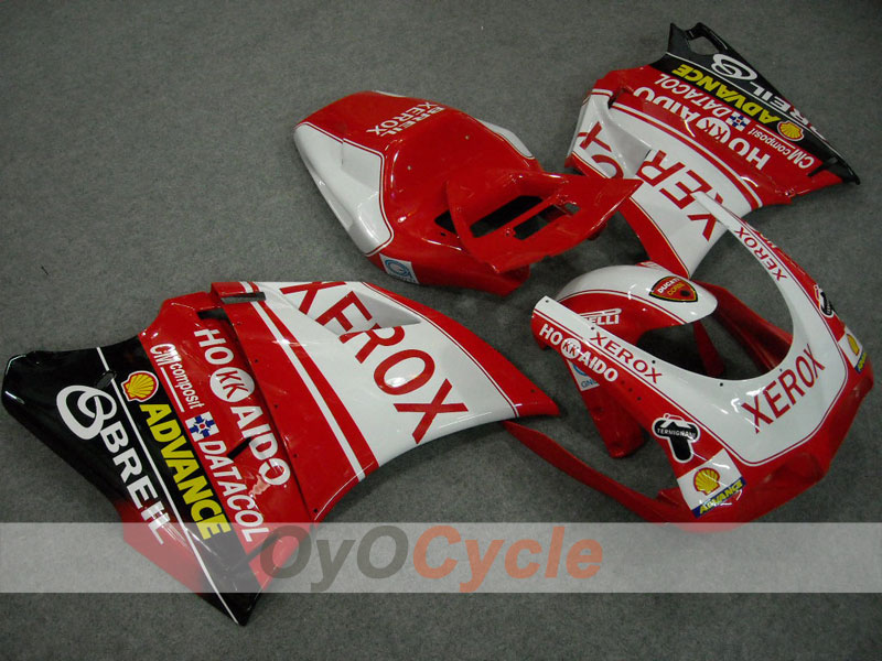 Injection Fairing kit for 99-02 Ducati 996 - Red, White - Xerox #OYO87902236