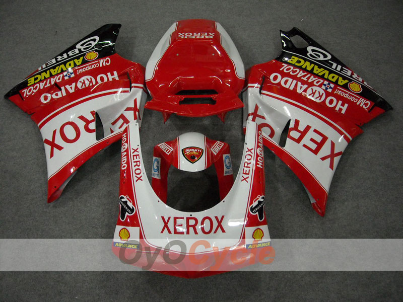 Injection Fairing kit for 99-02 Ducati 996 - Red, White - Xerox #OYO87902236