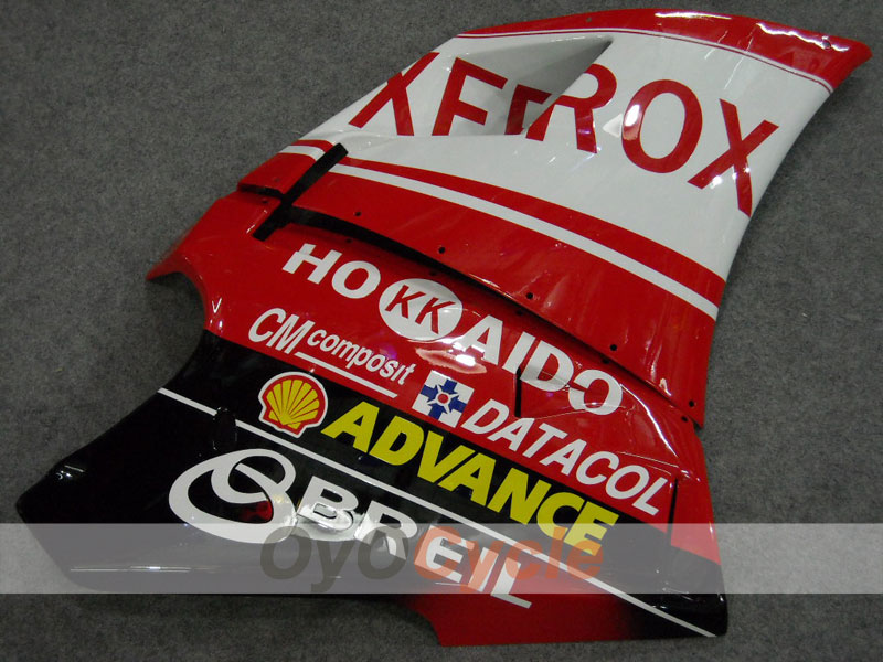 Injection Fairing kit for 99-02 Ducati 996 - Red, White - Xerox #OYO87902236