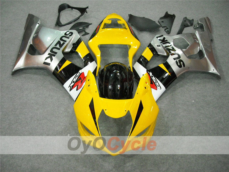 Injection Fairing kit for 03-04 GSX R1000 - Yellow, Silver - Factory Style #OYO87901848 Main image