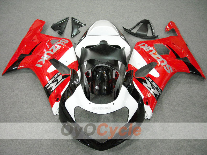Injection Fairing kit for 00-03 GSX R750 - Red, Black - Factory Style #OYO87901074
