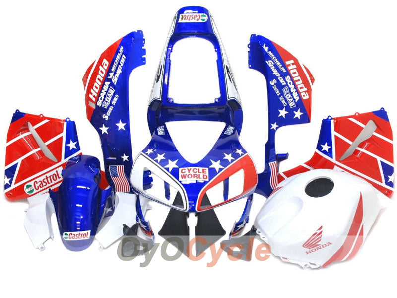 Injection Fairing kit for 03-04 CBR600RR - Red, Blue - Castrol #OYO87900222