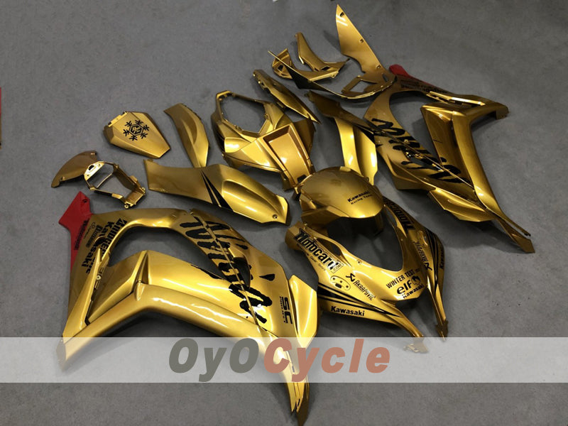Injection Fairing kit for 16-20 NINJA ZX-10R - Black, Gold - Others #OYO87914612 Main image