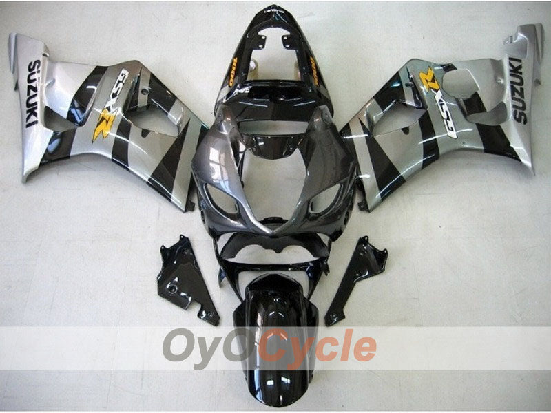 Injection Fairing kit for 03-04 GSX R1000 - Black, Silver - Factory Style #OYO87901891 Main image