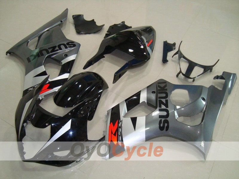 Injection Fairing kit for 03-04 GSX R1000 - Black, Silver - Factory Style #OYO87901902