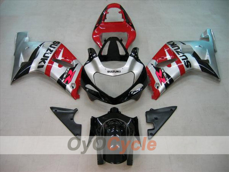 Injection Fairing kit for 01-03 GSX R600 - Black, Silver - Factory Style #OYO87901086