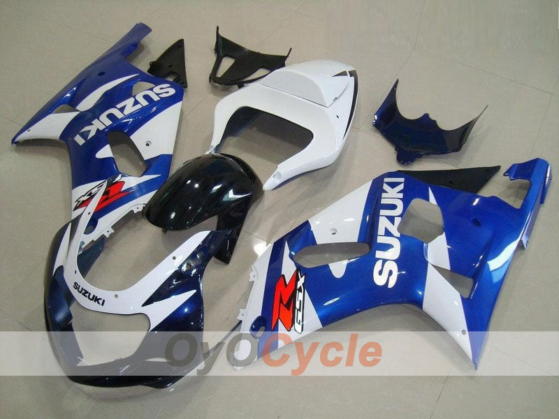 Injection Fairing kit for 01-03 GSX R600 - Blue, White - Factory Style #OYO87901089 Main image