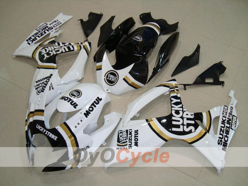 Injection Fairing kit for 06-07 GSX R750 - White, Black - Lucky Strike #OYO87901306