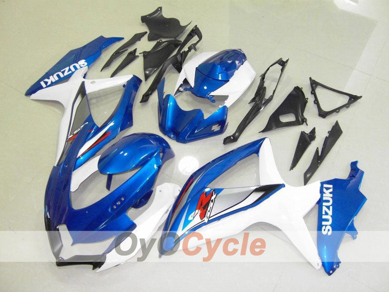 Injection Fairing kit for 08-10 GSX R600 - Blue, White - Factory Style #OYO87901651 Main image