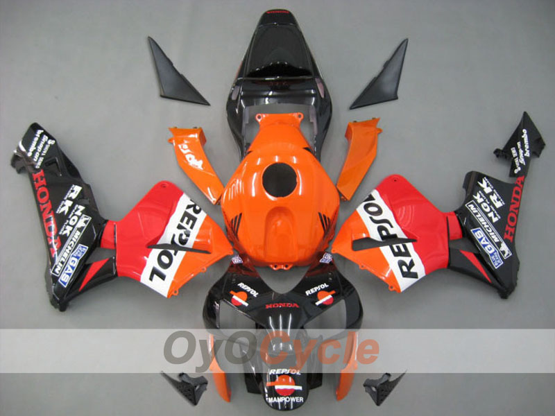 Injection Fairing kit for 03-04 CBR600RR - Orange, Black - Repsol #OYO87902580