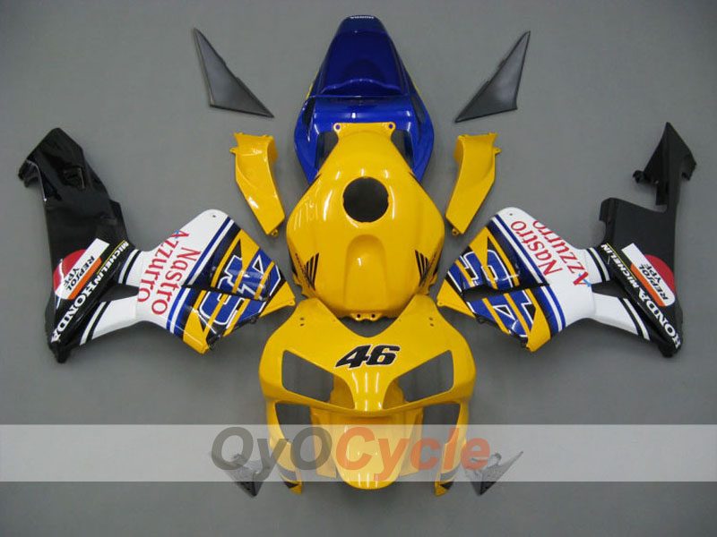 Injection Fairing kit for 03-04 CBR600RR - Yellow, Black - Nastro Azzurro #OYO87902542