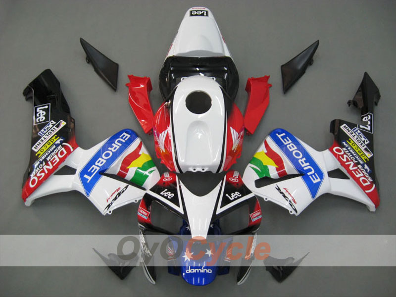Injection Fairing kit for 03-04 CBR600RR - Red, White - Lee #OYO87902533 Main image