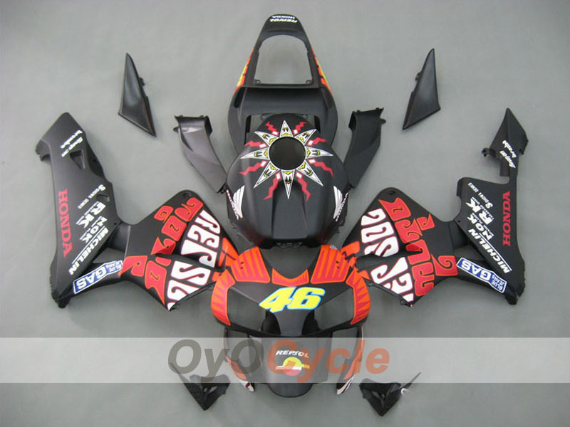 Injection Fairing kit for 03-04 CBR600RR - Black, Matte - Rossi #OYO87902540