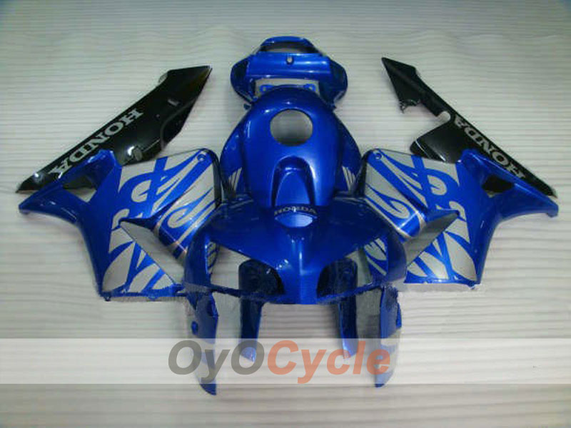 Injection Fairing kit for 05-06 CBR600RR - Blue, Black - Flame #OYO87900242