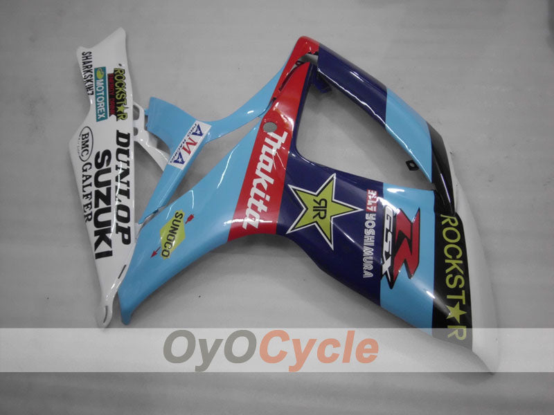 Injection Fairing kit for 06-07 GSX R750 - Blue, Black - DUNLOP #OYO87901280