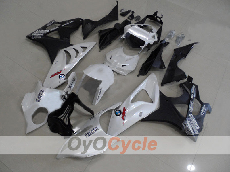 Injection Fairing kit for 09-14 BMW S1000RR - White, Black - Castrol #OYO87903152