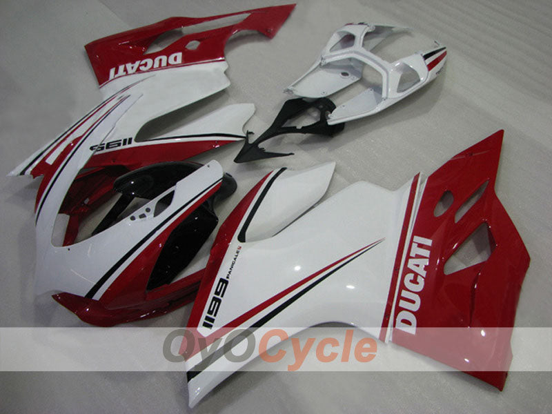 Injection Fairing kit for 11-14 Ducati 1199 - Red, White - Factory Style #OYO87903387