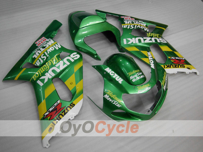 Injection Fairing kit for 00-03 GSX R750 - Green - MOTUL #OYO87905143 Main image