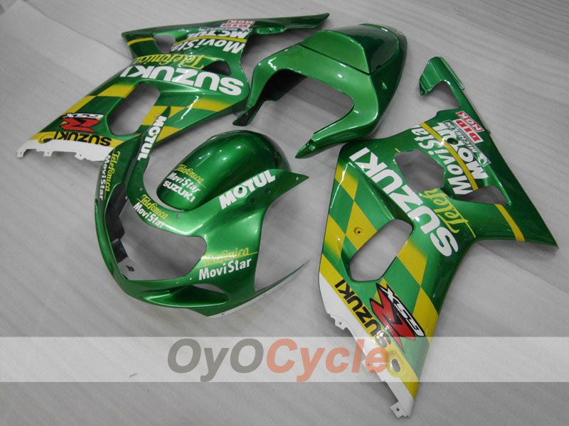 Injection Fairing kit for 00-03 GSX R750 - Green - MOTUL #OYO87905143