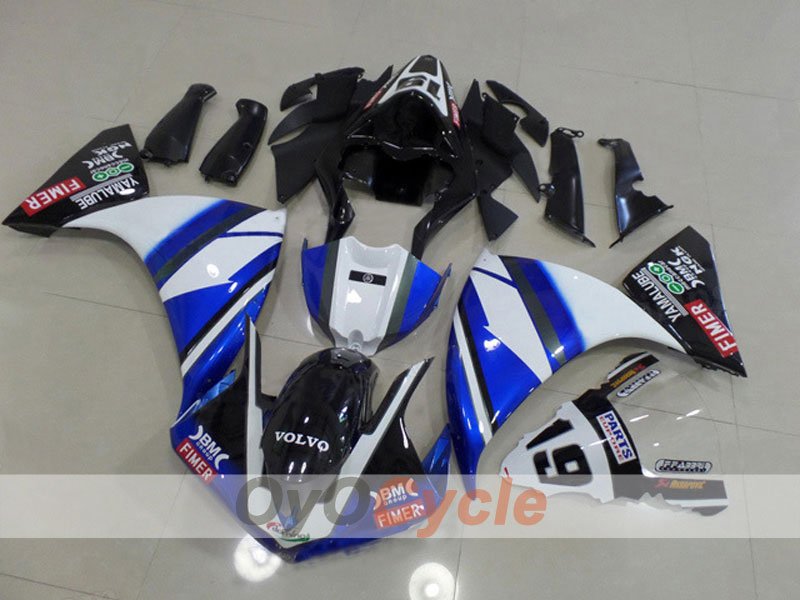 Injection Fairing kit for 12-14 YZF-R1 - Blue, White - Factory Style #OYO87903173