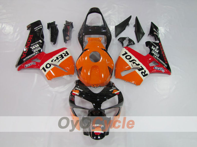 Injection Fairing kit for 03-04 CBR600RR - Orange, Black - Repsol #OYO87902573 Main image