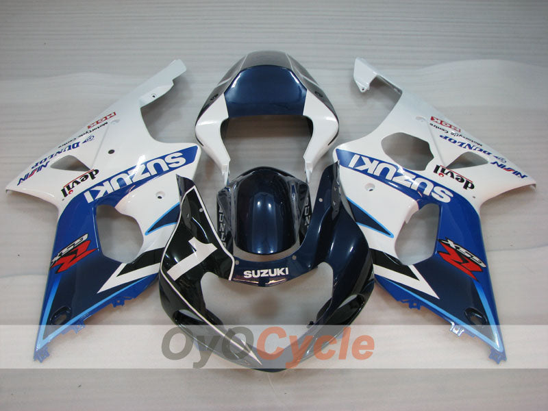 Injection Fairing kit for 00-03 GSX R750 - Blue, White - DUNLOP #OYO87905146