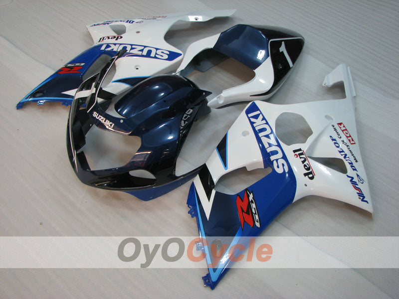 Injection Fairing kit for 01-03 GSX R600 - Blue, White - Factory Style #OYO87905091 Main image