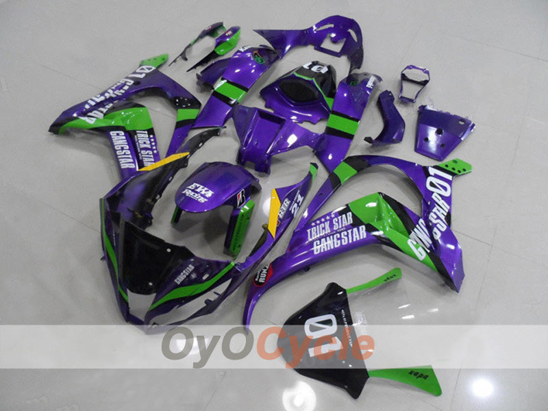 Injection Fairing kit for 11-15 NINJA ZX-10R - Green, Purple - Factory Style #OYO87903130 Main image