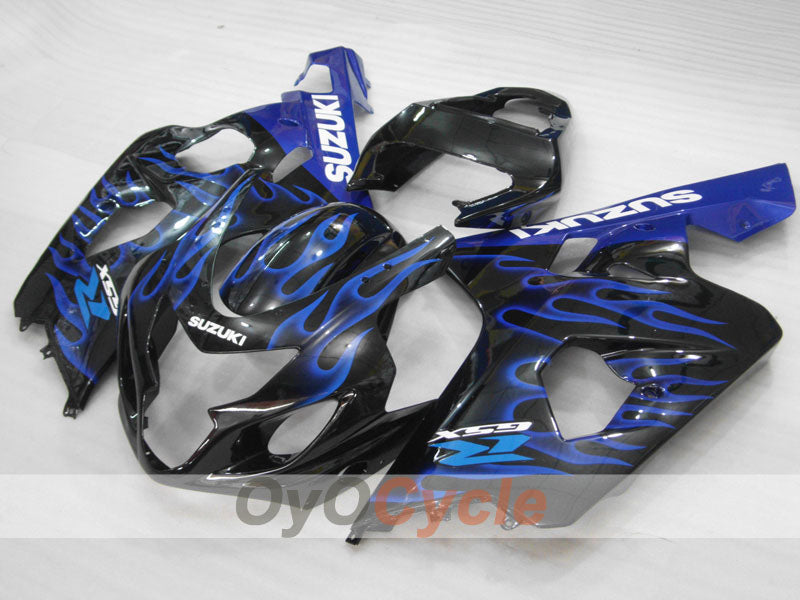 Injection Fairing kit for 04-05 GSXR600 - Blue, Black - Flame #OYO87901178
