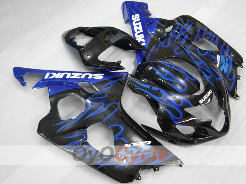 Injection Fairing kit for 04-05 GSXR600 - Blue, Black - Flame #OYO87901178