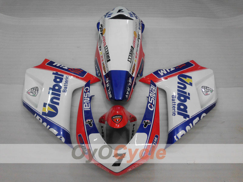 Injection Fairing kit for 07-09 Ducati 1098 - Blue, White - Factory Style #OYO87902305