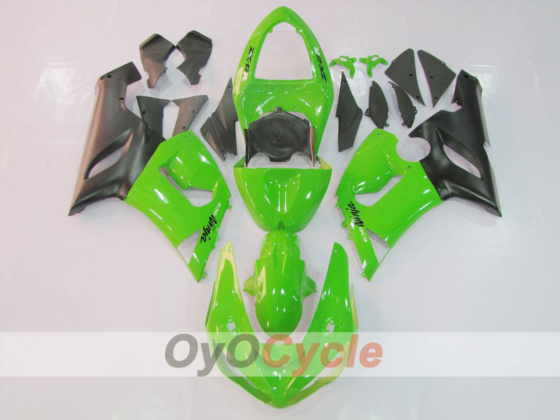 Injection Fairing kit for 05-06 NINJA ZX-6R - Green, Black - Factory Style #OYO87901847