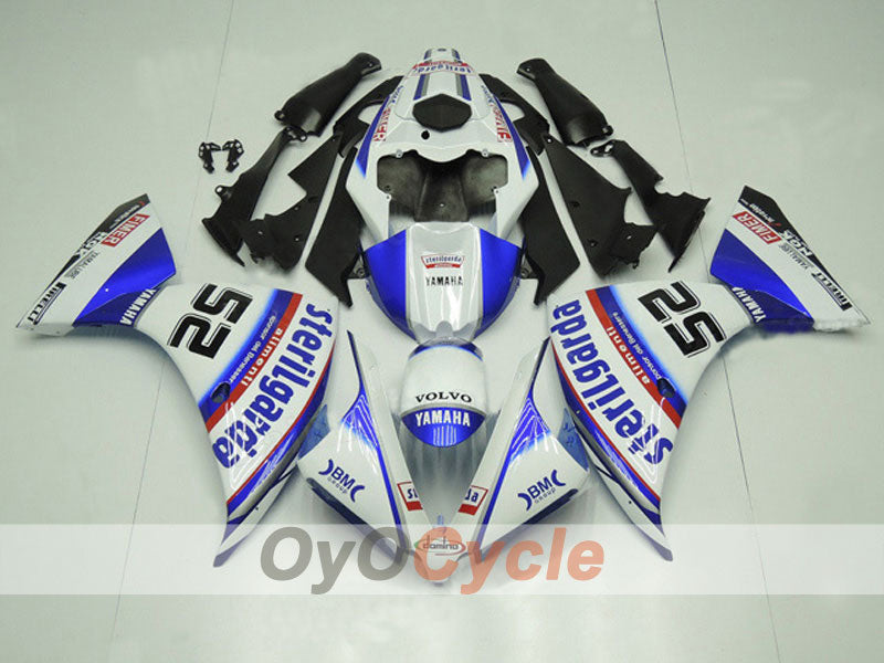 Injection Fairing kit for 12-14 YZF-R1 - Blue, White - Sterilgarda #OYO87903176 Main image