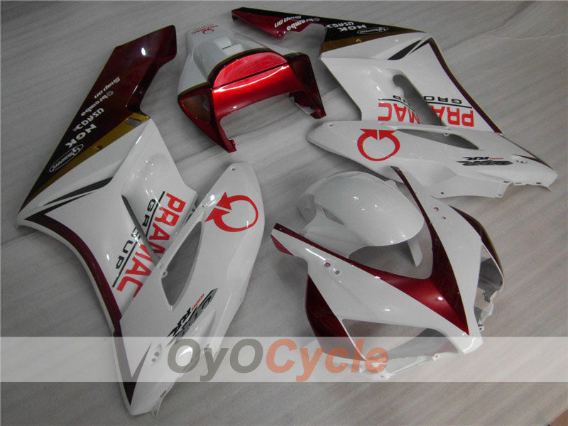 Injection Fairing kit for 04-05 CBR1000RR - Red, White - PRAMAC #OYO87900524 Secondary image