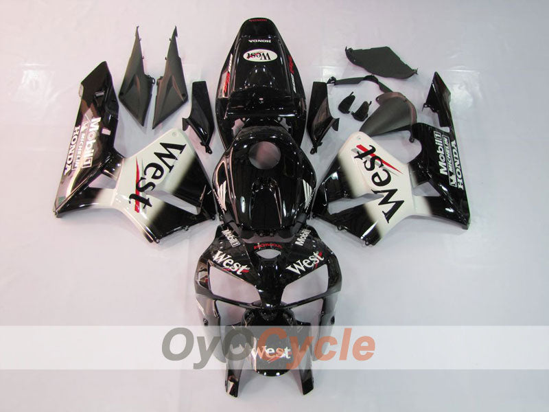 Injection Fairing kit for 05-06 CBR600RR - White, Black - West #OYO87900353