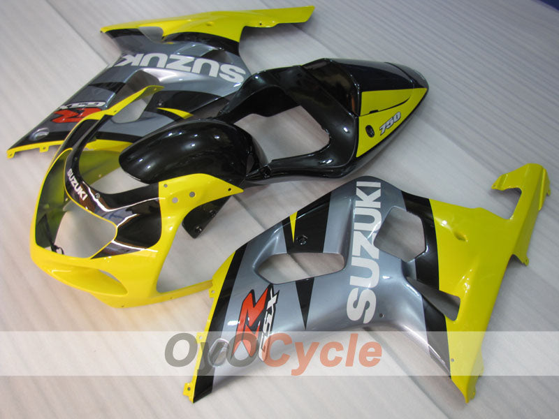 Injection Fairing kit for 00-03 GSX R750 - Yellow, Silver - Factory Style #OYO87905118