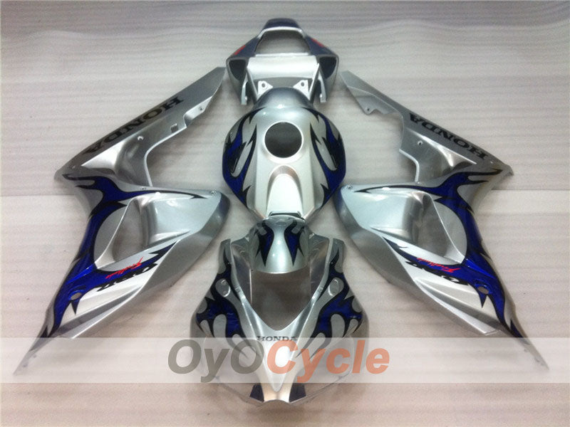 Injection Fairing kit for 06-07 CBR1000RR - Blue, Silver - Flame #OYO87900583 Main image