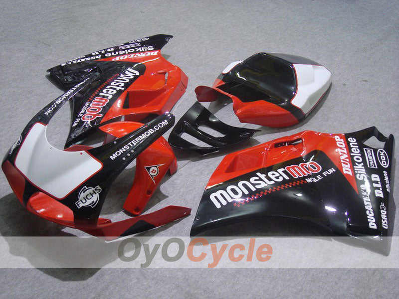 Injection Fairing kit for 94-02 Ducati 748 - Red, Black - Monstermob #OYO87902071