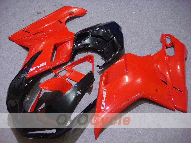 Injection Fairing kit for 08-13 Ducati 848 - Red, Black - Factory Style #OYO87902198